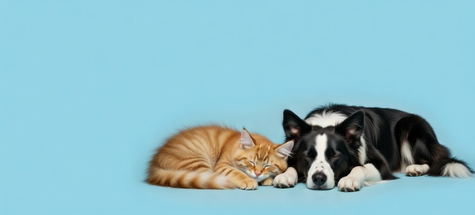 Dog and cat at Qualco Kennels and Cattery